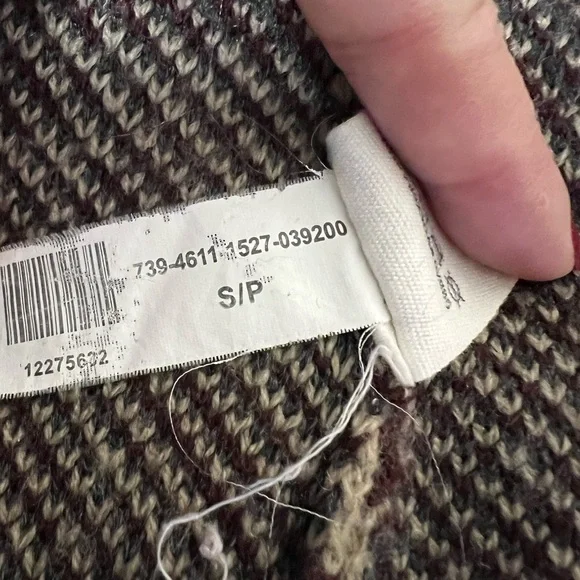 Bluenotes Shawl Aztec Fringe Western Sweater Size S Women - Picture 7 of 9